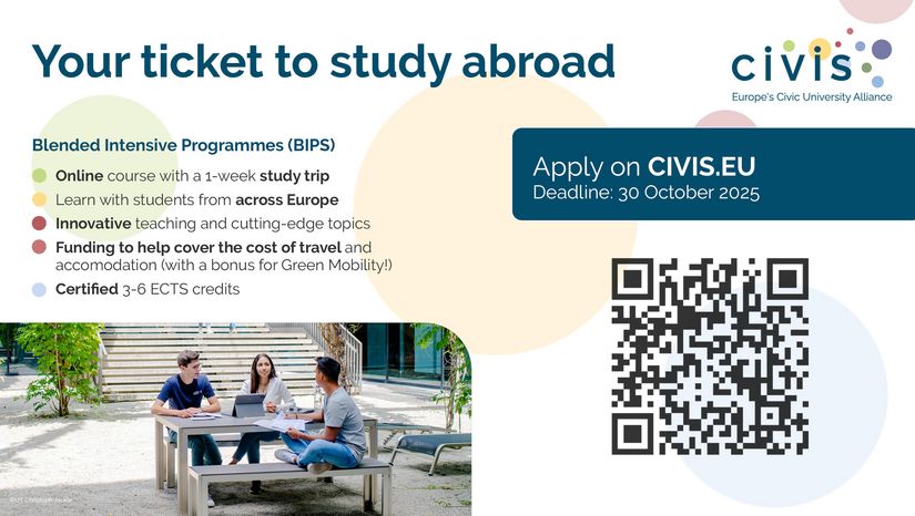  [CIVIS] Νέος κύκλος αιτήσεων για μαθήματα BIPs - Ευκαιρίες συμμετοχής φοιτητών του Ε.Κ.Π.Α. στις νέες εκπαιδευτικές δράσεις του CIVIS