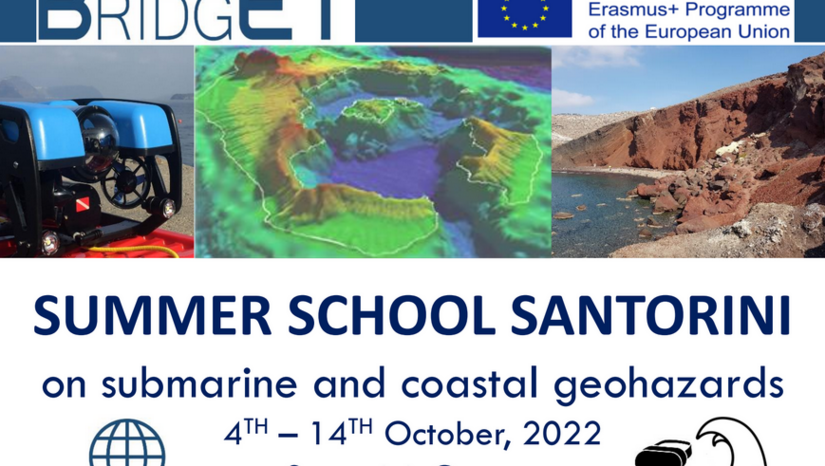 Θερινό σχολείο για μεταπτυχιακούς φοιτητές στη Σαντορίνη "Submarine and coastal geohazards"_πρόγραμμα Erasmus+  BridgET